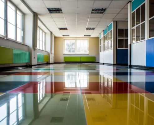 Okul Epoksi Zemin Kaplama 1