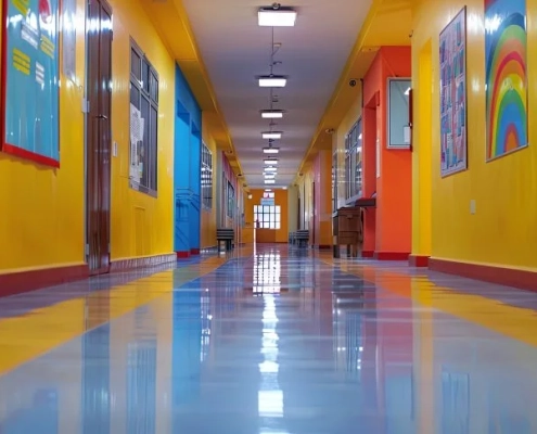 Okul Epoksi Zemin Kaplama 7