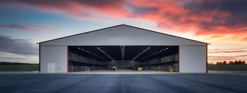 Hangar epoksi kaplama uygulaması için uygun geniş endüstriyel hangar zemini
